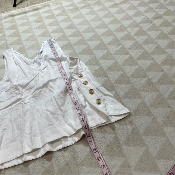 Madewell linen blend side button tank top - Picture 4 of 6